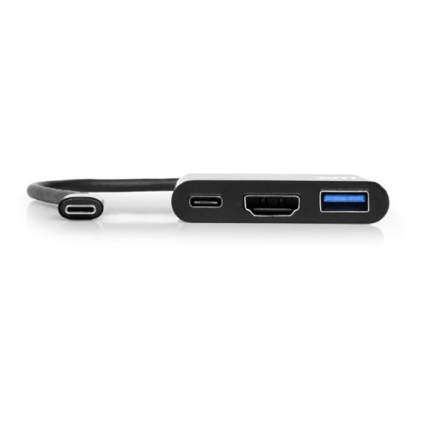 900140_wr_04 Port USB Type-C to 1 x HDMI|1 x USB3.0|1 x Type-C 60W PD Dock - Black