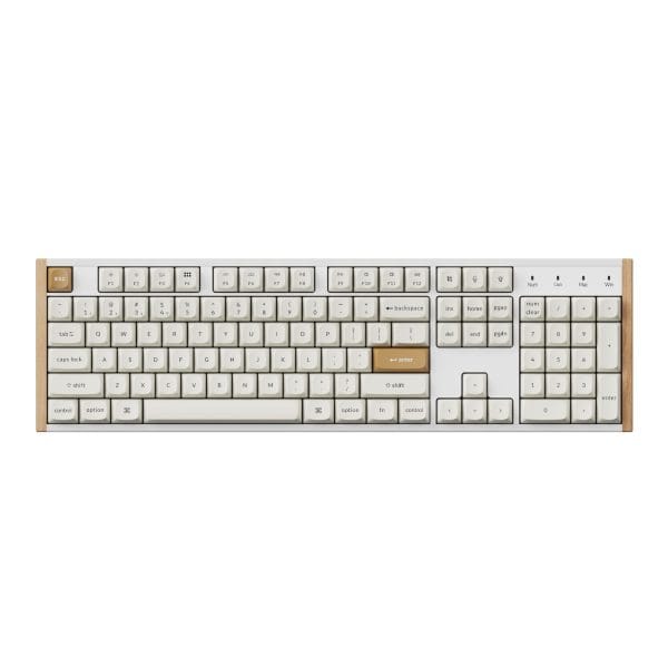 Keychron K10 HE Special Edition Full-size Hot-Swap Gateron Dbl-Rail Nebula Switch RGB Wireless Keyboard - White (Wood + Al)