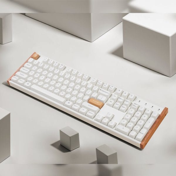 Keychron K10 HE Special Edition Full-size Hot-Swap Gateron Dbl-Rail Nebula Switch RGB Wireless Keyboard - White (Wood + Al)