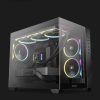 Deepcool CG330 3F Panoramic Dual-Chamber Micro-ATX Gaming Chassis - Black