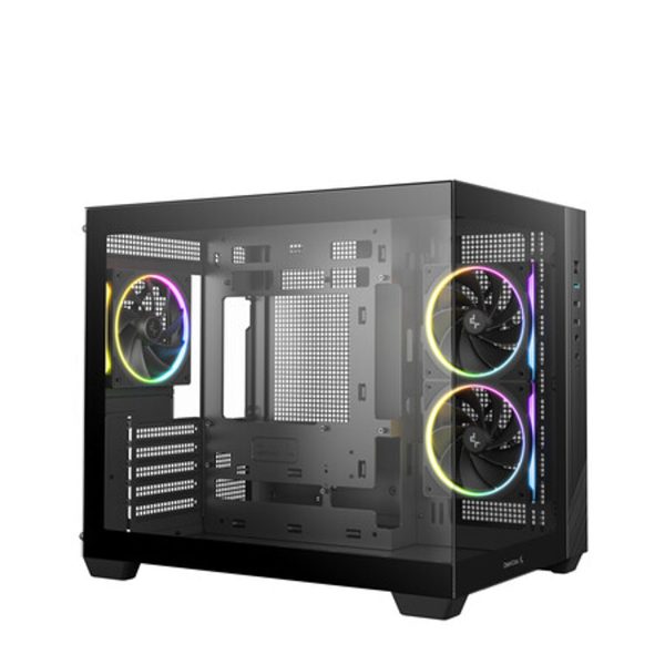 Deepcool CG330 3F Panoramic Dual-Chamber Micro-ATX Gaming Chassis - Black