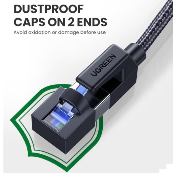 UGREEN Cat8 Nylon Braided Ethernet Cable 40Gbps with Modular Plugs